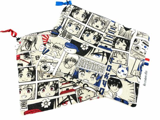 Pochette "Manga" bleue – Image 4