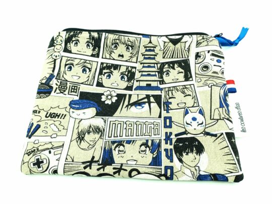 Pochette "Manga" bleue